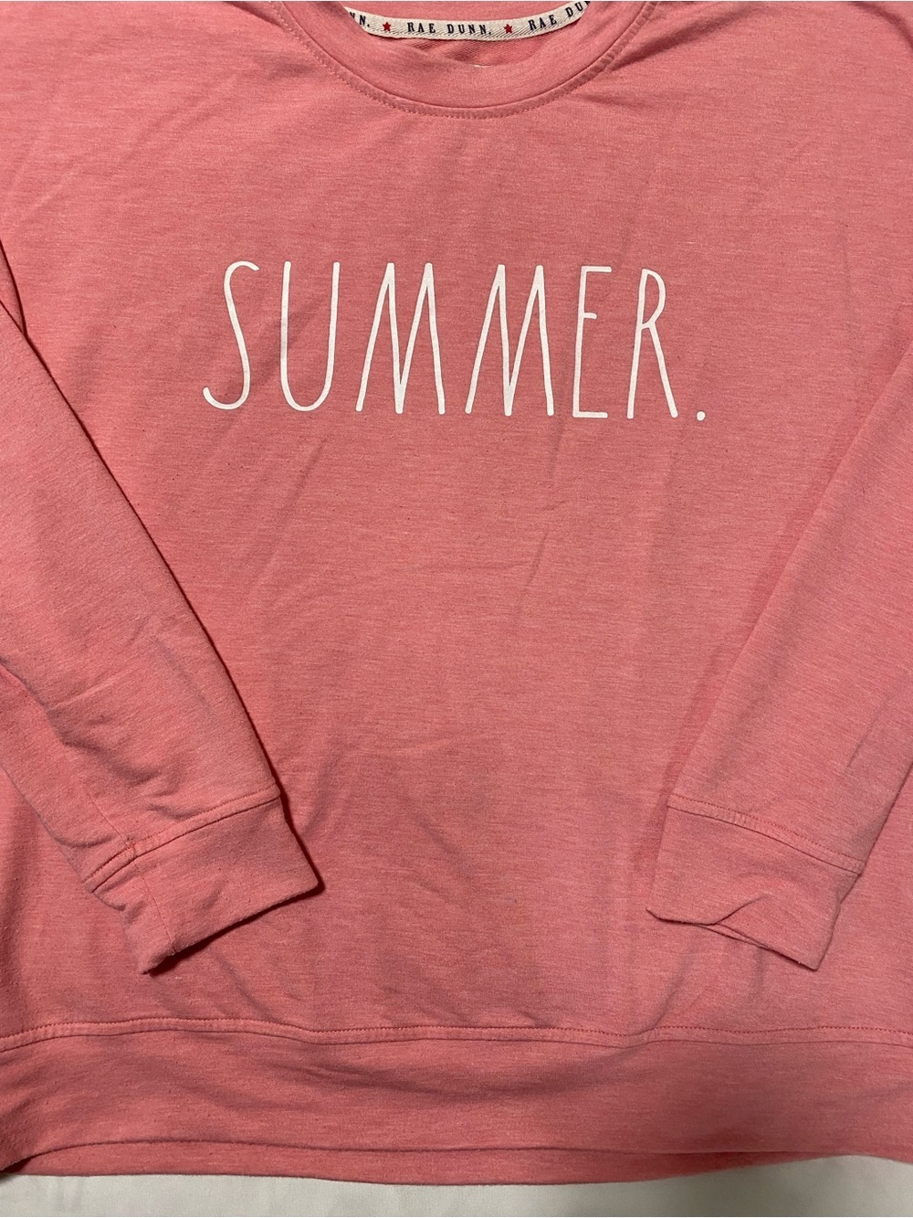 Rae Dunn Dusty Rose 'SUMMER.' Crewneck Sweatshirt - Picture 2 of 3